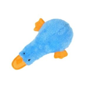 Blue Soft Quacking Duck Teething Toy For Dogs Cats Cotton Stuffing
