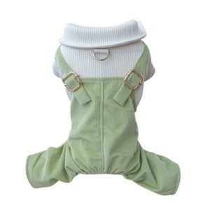 Pet Clothes Dog Apparel Corduroy Overalls for Autumn and Winter Comfort and Style