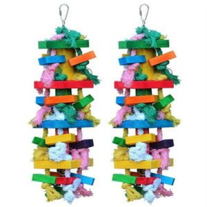 2X Bird Chewing Toy Large Medium Parrot Cage Bite Toys African Grey Macaws Cockatoos