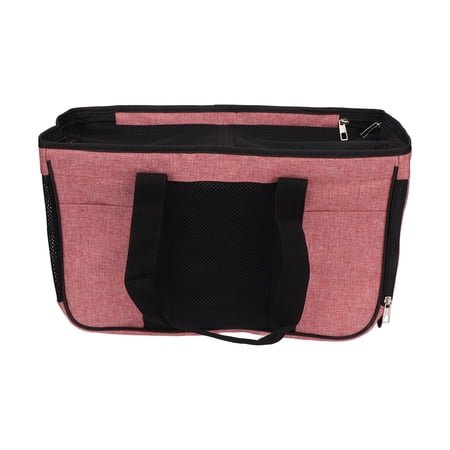 M Buder Cat Carrier Breathable Prevent Escape Portable Travel Bag for Small Animals Dogs Cats Puppy Pink with Black (18.9 inches / 48 cm) – Soft-Sided Handheld Over-The-Shoulder Foldable Approved