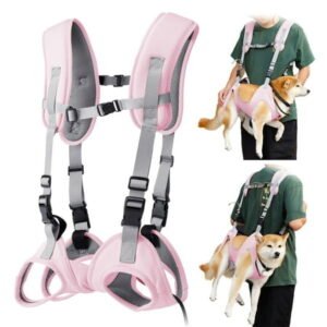 sunsanly Dog Lift Harness Emergency Backpack Pet Back Leg Support Full Body Lifter Pet Carrier Adjustable Dog Sling for Large Dog