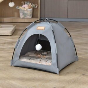 Pet Beds Four-Season Semi-Enclosed Pet Tent House For Small Dogs Cats Teddy Tent Dog House Washable And Waterproof Outdoor Cats Bed