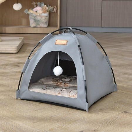 Pet Beds Four-Season Semi-Enclosed Pet Tent House For Small Dogs Cats Teddy Tent Dog House Washable And Waterproof Outdoor Cats Bed