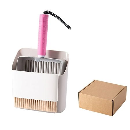 Stainless Steel Cat Litter Stand with Holder Clearing Tool for Indoor Use All Litter Pan Accessories and Easy Sifting Grid System, Pink