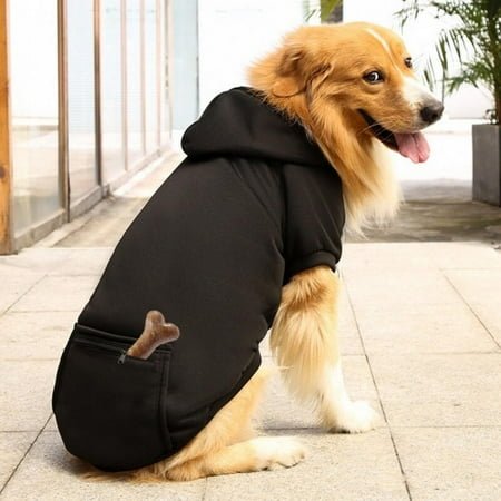 Winter Dog Clothes Pure Color Cat Dog Hoodie Autumn Winter Dog Coat Jacket Puppy Chihuahua Windproof Apparel for Small Large Dog Clearence