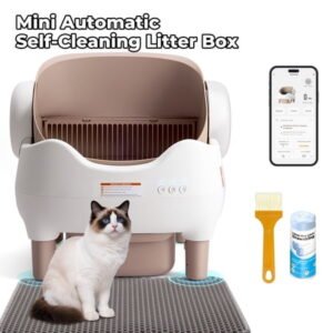 Extra Large Self-Cleaning Cat Litter Box, Smart App And Wifi Control, 3.43 Gal Capacity for Multi-Cat Homes. Features Odor Removal And 14-Day Hands-Free Care, Ideal for Busy Owners, Without Battery
