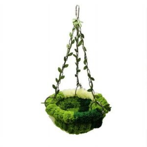YOHAVEN Bird Chew Toy With Seagrass And Bells Parrot Cage Hanging Swing, Colorful Bird Cage Accessories For Cockatiels Parakeets Conures Macaws Stress Relief Play