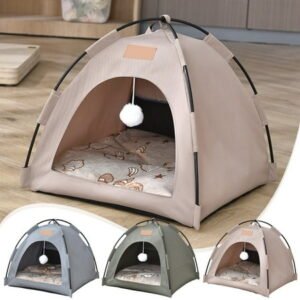 kladzum Dog Tent House Portable Indoor/Outdoor Pet Tent Universal Semi-Enclosed Pet Tent for Small Dogs Cats Tent Dog House Washable and Waterproof Outdoor Cats Bed Tent