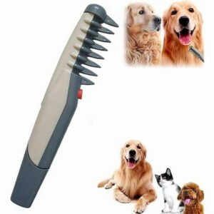 Saluqifa 2-in-1 Electric Pet Grooming Comb with Razor, Electric Dog Grooming Comb, Pet Knot Remover for Detangling Long Hair and Fur on Cats and Dogs (1pcs)