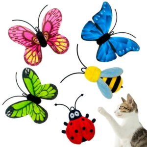 Lepawit Catnip Toys for Indoor Cats, 7 Pack Butterfly Catnip Toys with Crinkle, Cat Toys for Indoor Cats & Kitten & Kitty