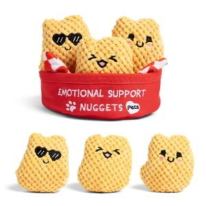 Emotional Support Pet Nuggies Dog Plush Toys Includes 3 Toys by Emotional Support Pals
