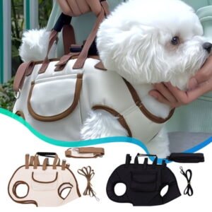 Beige Large Portable Breathable Pet Carrier Bag Backpack Handbag Crossbody for Dogs Cats