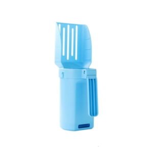 Blue 2026 3 In 1 Cat Litter Scooping System With Trash Can Stand And Bag Storage Box Portable
