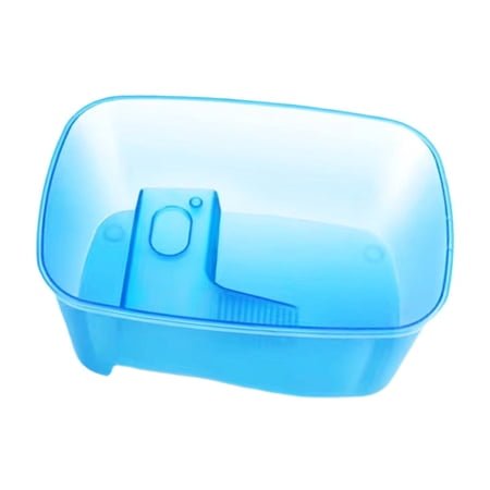 Fzaqwen Turtle Bathing Tub with Basking Ramp, Turtle Baking Platform, Reptile Tank, Food L Blue