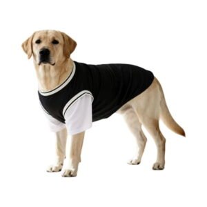 NovaStitch Dog Shirts Quick Dry Dog Clothes Breathable Stretchy Pet T-Shirt Pet Apparel with Basketball Style for Medium and Large Dogs Black 3XL