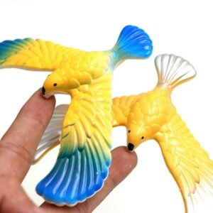 Blukids Balance Bird Toy, Balancing Bird Clear Triangle Stand, Classic Educational Toys, Toy Bird That Can Balance Gravityy Finger for Adults Children, Eagles Stocking Stuffers Parties Favors（A）