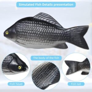 Set of 4 Realistic Fish Models for Underwater Simulation, Artificial Fish Decorations and Photography Props