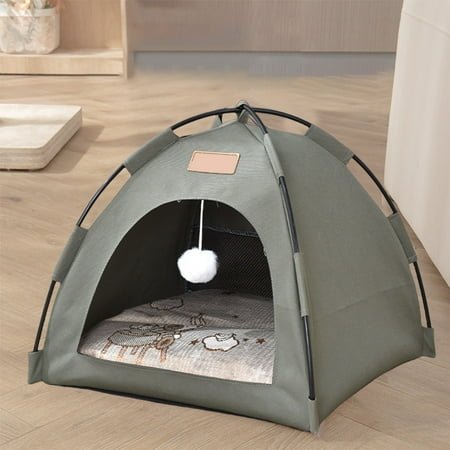 Limited Time Deal karymi Four-Season Universal Semi-Enclosed Pet Tent House for Small Dogs Cats Teddy Tent Dog House Washable and Waterproof Outdoor Cats Bed Mens Gifts Summer Clearance