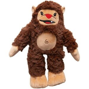 SnugArooz: Billy the Big Foot – Brown Plush Dog Toy, Squeaks-Crinkles, Pet Multi-Sensory Play, Recycled Material, 6×11″ Soft-Cuddly Mythical Companion