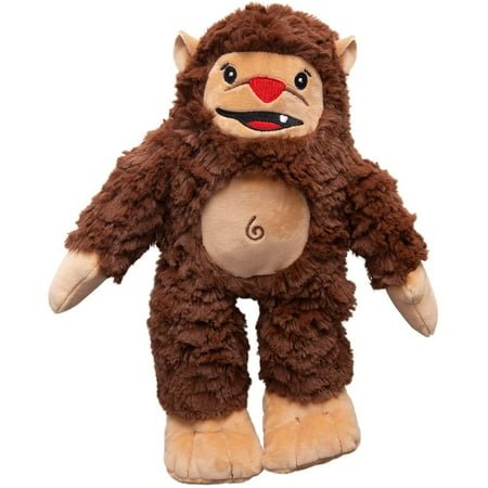 SnugArooz: Billy the Big Foot – Brown Plush Dog Toy, Squeaks-Crinkles, Pet Multi-Sensory Play, Recycled Material, 6×11″ Soft-Cuddly Mythical Companion