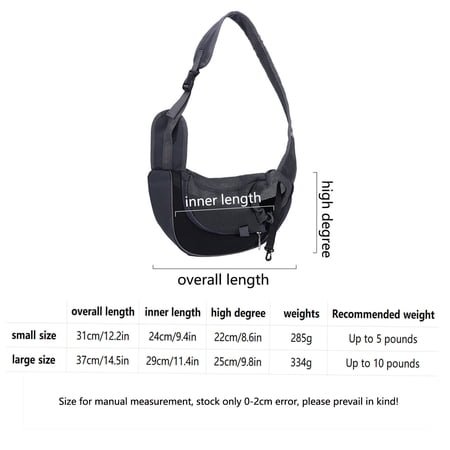 Pet Dog Sling Carrier, Breathable Mesh Portable Travel Safe Pet Sling Shoulder Bag Carrier with Adjustable Non-Slip Shoulder Strap for Small Dogs Cats Puppy up to 5.5lb (Small, Pink)
