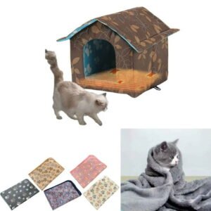 Nebwoak Indoor Winter Pet House,Waterproof Collapsible Warm Pet House for Dogs and Cats