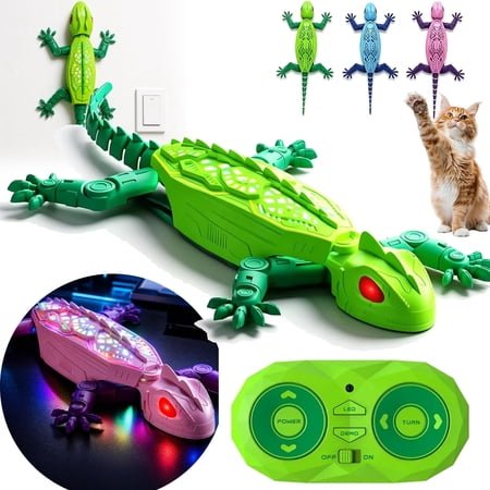 Remote Control Climbing Gecko Toy for Cats, Climbing Gecko Cat Toy that Climbs The Wall, Blue