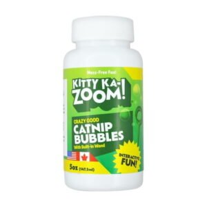 Kitty Ka-Zoom High Potency Catnip Bubbles for Cats with Wand, 5 oz