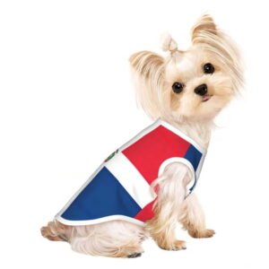 Dog Shirt for Small Dogs & Cats, Dominican Republic Flag Puppy Clothes Breathable Pet T-Shirts Dog Apparel Medium