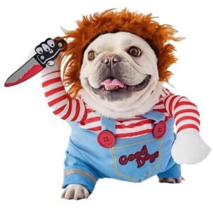 Pet Halloween Costume, Dog Funny Costume Halloween Cosplay Outfits Cute Clothes Adjustable Party Dress Up Apparel Accessories for Small Medium Large Dogs (Small)