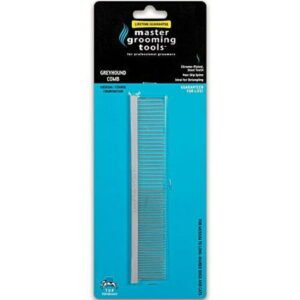 Master Grooming Tools Greyhound Combs – European-Style Combs for Grooming Dogs – Medium/Coarse, 7″