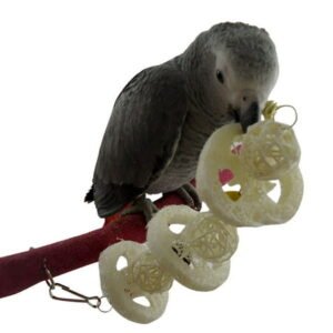Barhoo Parrot Hanging Chew Swing Toy Natural Loofah Sponge Bird Scratcher Pet Chewing Toy Bird Cage Accessories Biting Toy for Parrots Budgies Small Birds Beak Grinding Exercise Entertainment