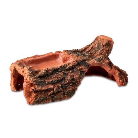 Vibrant Life Temperate Themed Hide/Bask Combo Terrarium Decor, Brown
