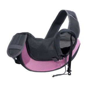 Kumdkd Pet Sling Carrier for Small Dogs & Cats – Breathable Mesh Travel Shoulder Bag with Adjustable Padded Strap, Front Pouch & Safety Hook (Up to 5.5 lbs)
