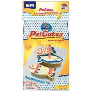 PetCakes Cat Birthday Cake Kit – All Natural Treats – Kitten & Cats Turkey Flavor Cat Food – 5.5 Oz