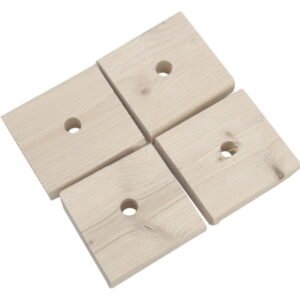 3011 Block Type 11 Thin Square Slat Softwood kiln dried heat treated unfinished flat chewable toy part with center hole handcrafted by Impeckable Bird Toys for Conures Caiques Amazons