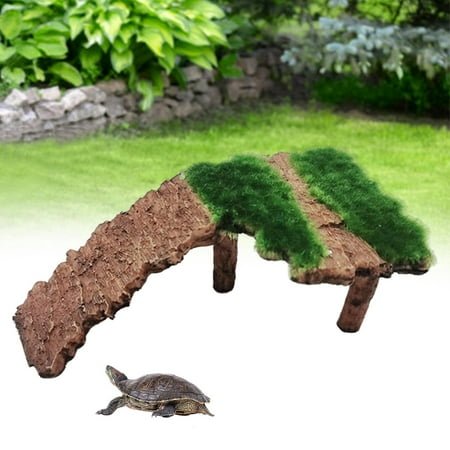 Turtle Basking Platform Tortoise Resting Terrace Climbing Ladder Design Easy to 16x9x6cm B