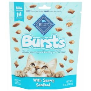 (Pack of 6) Blue Buffalo Treats Burst Cats Seafood 5 Oz