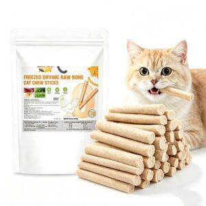 Freeze Dried Raw Chicken Cat Dental Chew Sticks, 3.52oz Natural Teeth Cleaning Treats, High Protein Snacks for Tartar Control & Fresher Breath, All Life Stage Cats
