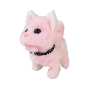 Interactive Robot Dog Toy, Walking Barking Electronic Plush Puppy, Tail Wagging Simulated Pet Companion, Soft Stuffed Robot Dog Toy For Indoor Outdoor Play Gift