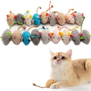 Fashion’s Talk Cat Mice Toy, 18 Pack Plush Catnip-Filled Mice Toys for Indoor Cats, Realistic Design