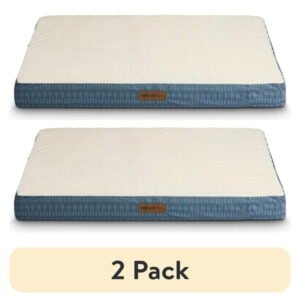 (2 pack) Vibrant Life Orthopedic Foam Dog Bed for Large Breeds, Extra Large, Blue 41″ x 31″