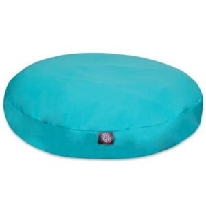 Majestic Pet | Solid Round Pet Bed For Dogs, Removable Cover, Teal, Large