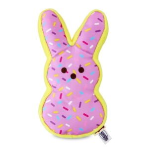 PEEPS® Easter 8 inch Purple Bunny Plush Dog Toy with Squeaker