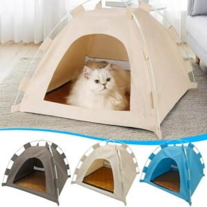 ufehgfjh Small Cat Bed Cat Bed Pet Tent Foldable Pet Outdoor Tent Dog House Pet Tent Pet Supplies Outdoor Soft Thick Removable for Entryway and Livingroom and Bedroom Random Shipment