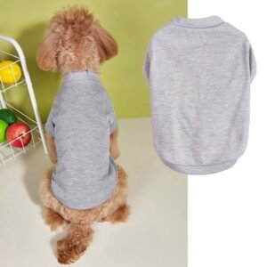 Pet Clothing dog sweater Basic Blank T-Shirt Tee Shirts for Small Dogs,Soft Cotton Dog T-Shirt,All Seasons Dog Vest Blouse For Small Medium Dog,Comfortable Puppy Apparel,Gray S