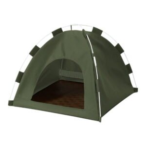UUHYTG Portable Dog House Tent with Removable Cushion, Waterproof Breathable Puppy Bed for Small Animals, Indoor Outdoor Cat Shelter for Home Travel Camping