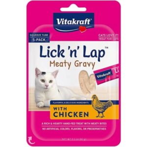 Vitakraft Lick n Lap Meaty Gravy with Chicken Cat Treat [Cat, Cat Treats] 2.8 oz