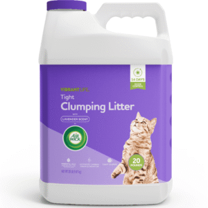 Vibrant Life Clumping Cat Litter, Air Wick Lavender Scent with Essential Oils, Activated Carbon, Up to 21 Days Odor Control, 20 lb Jug
