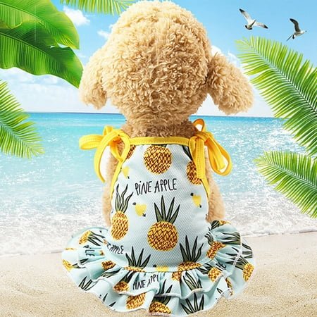 FAMTKT Pet Dog Dress Dog Clothes Girl Puppy Shirt Clothes Cute Doggie Dress Dog Apparel for Small Dogs and Cats